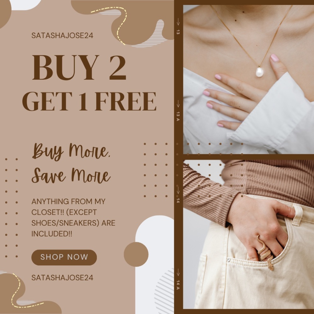 Buy 2 Get 1 Free! 🛍️